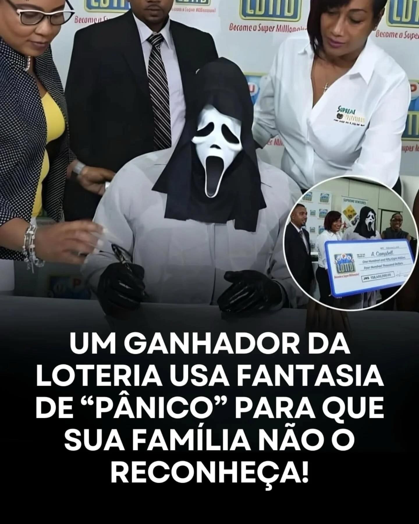 Para evitar ser reconhecido, inclusive pela própria família, um homem jamaican…